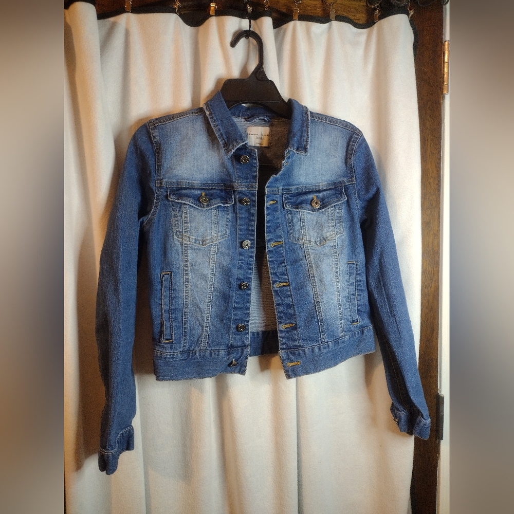 Love Tree Distressed Blue Jean Denim Jacket